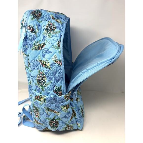 Vera Bradley Sea Turtles Coral Essential Large Backpack Cotton EXACT NWT
